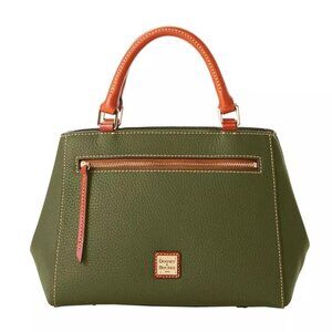 Dooney & Bourke Pebble Grain Zip Satchel Olive